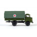 IFA W50LA, vojenská zdravotnická, pohon všech kol, balonová kola, s plachtou a přívěsem, TT, Haedl 124064